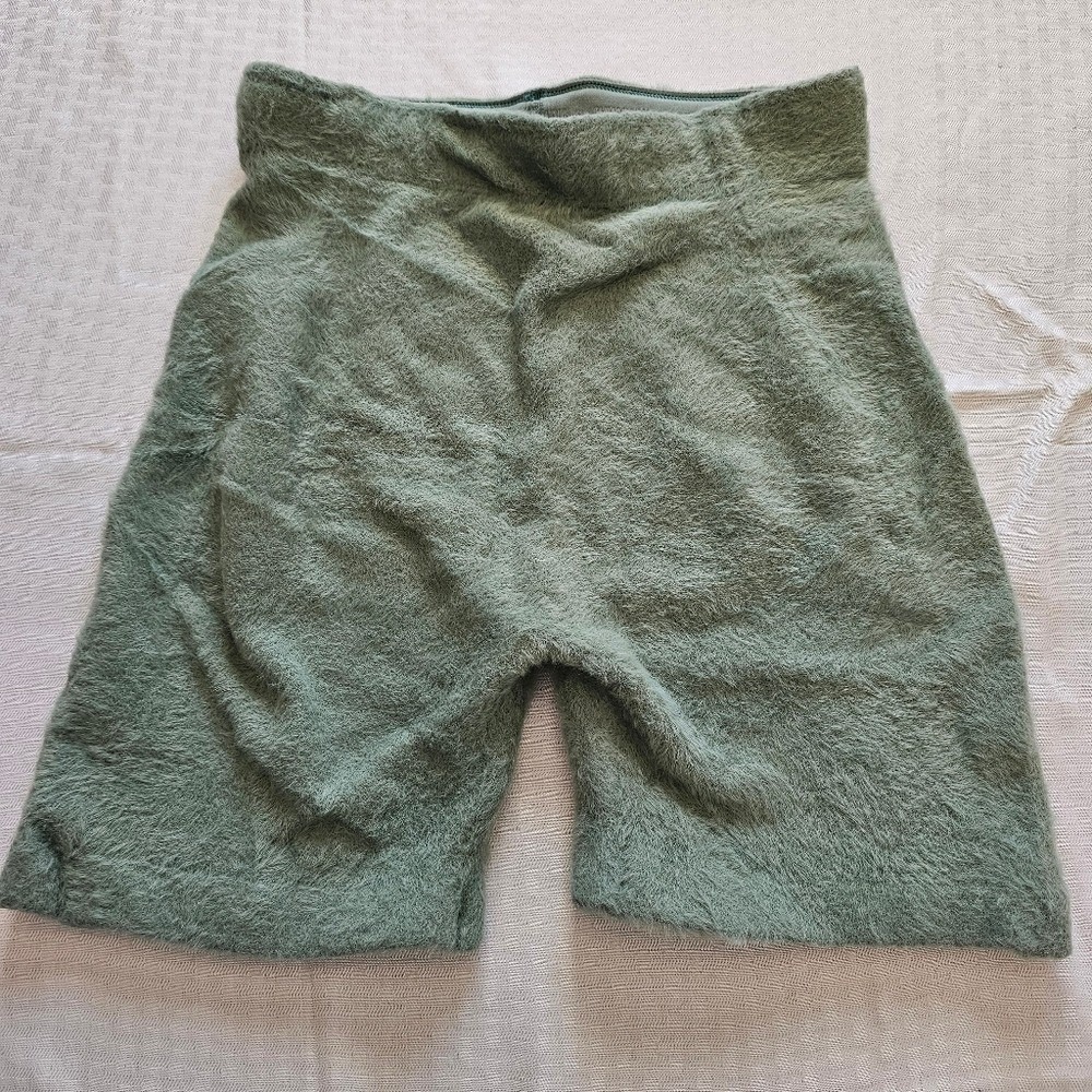 Gymshark x Whitney Simmons Shorts Womens Medium Sage Green Eyelash Knit Lounge